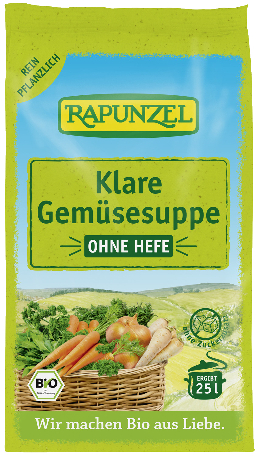 Klare Gemüsesuppe, ohne Hefe