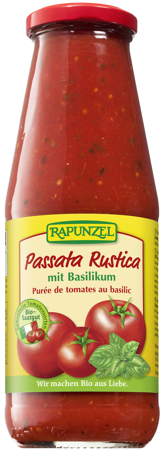 Passata Rustica mit Basilikum