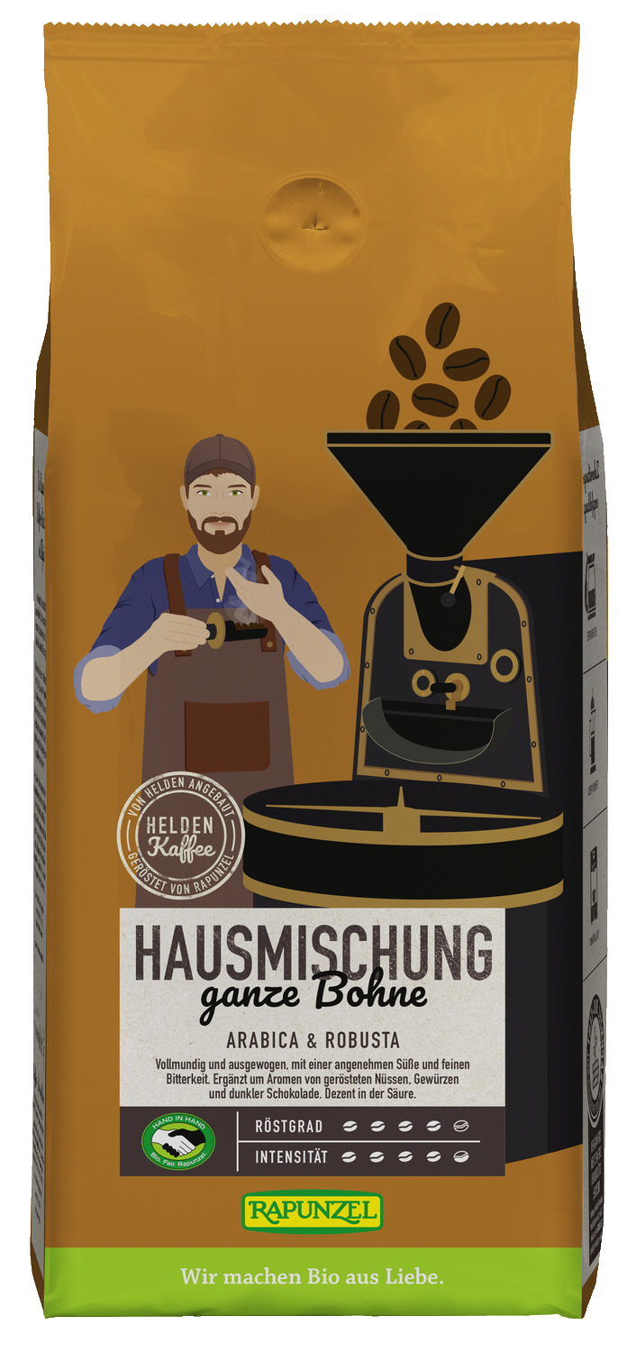 Heldenkaffee Hausmischung, ganze Bohne