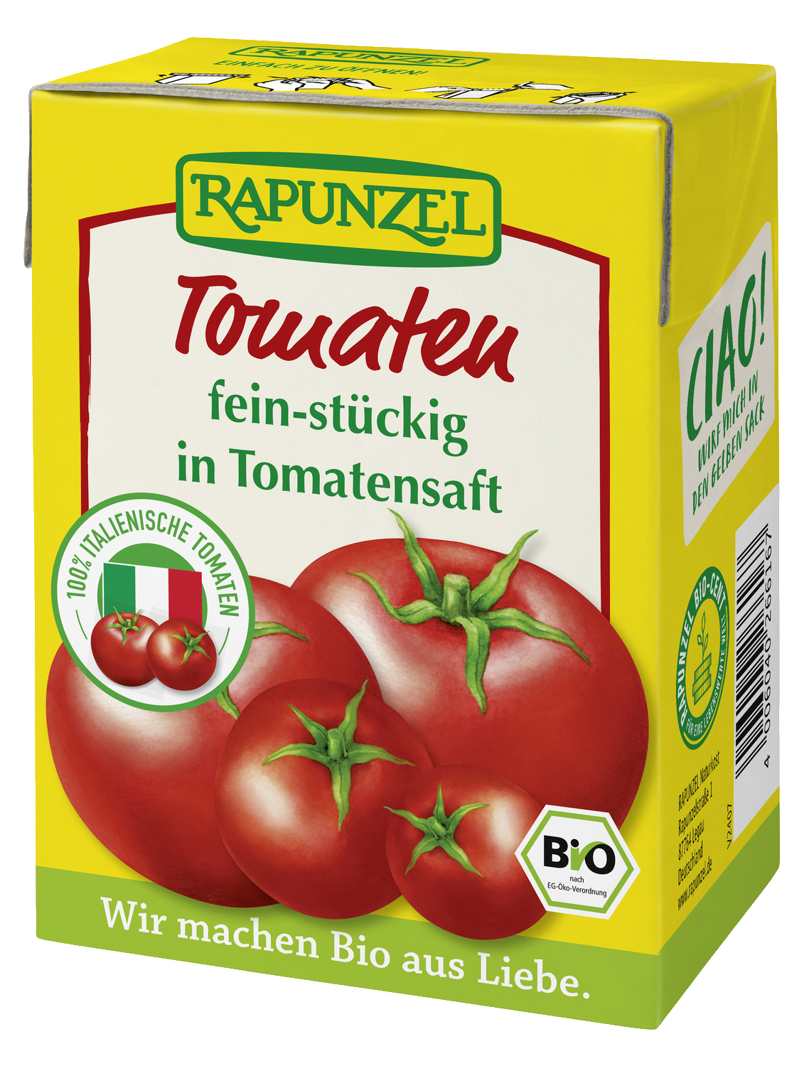 Tomaten fein-stückig in Tomatensaft im Tetra Pak