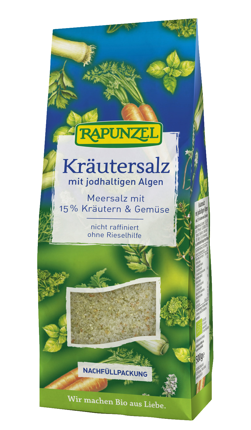 Kräutersalz jodiert mit 15% Kräutern und Gemüse