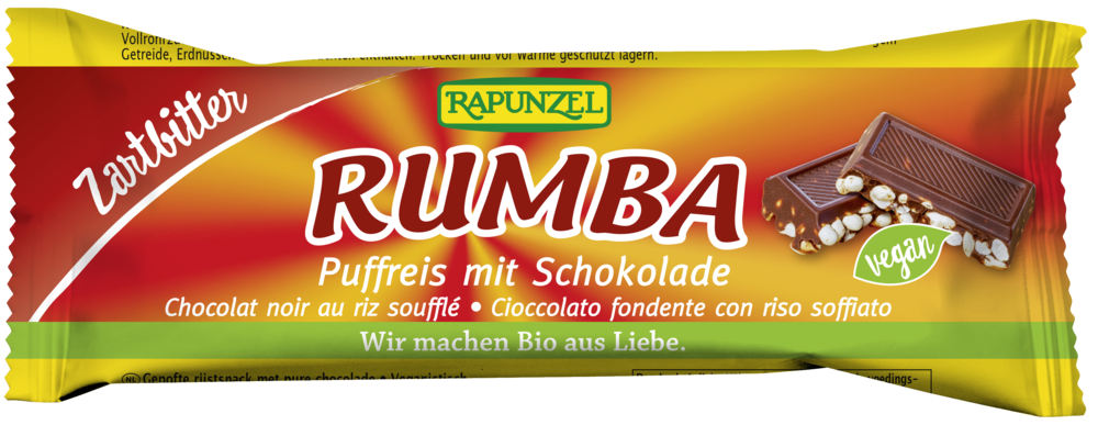 Rumba Puffreisriegel Zartbitter