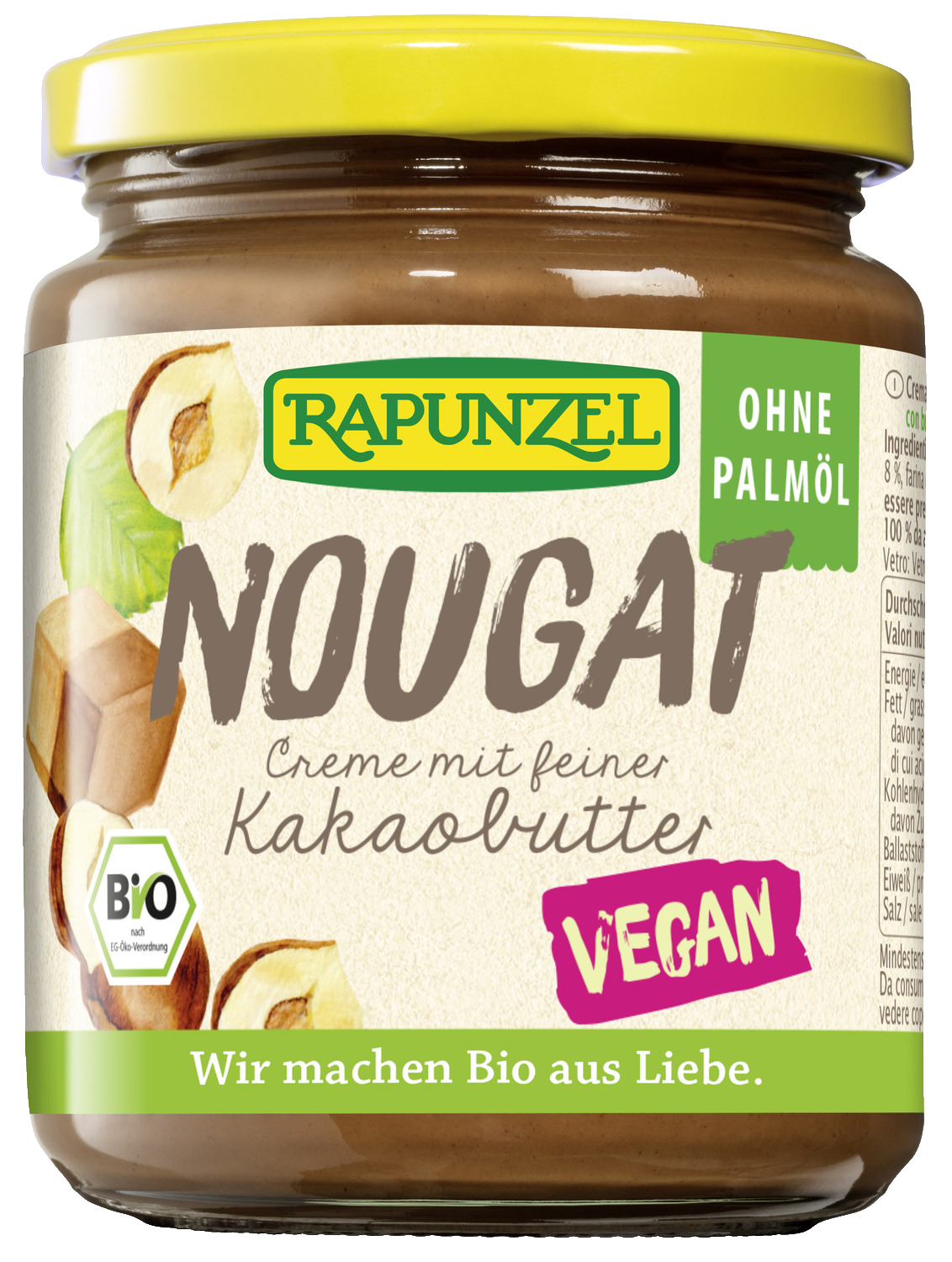 Nougat-Creme ohne Palmöl