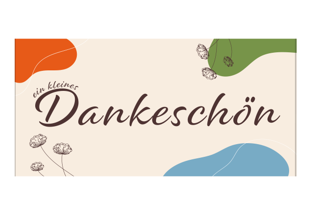 Zartbitter Schokolade Nougat Dankeschön-Motiv