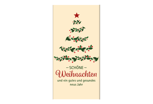 Schöne Weihnachten-Motiv Schokoladen Banderole Schokoladen-Banderole Weihnachten