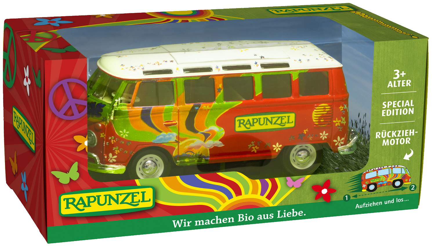 Aufzieh-Spielzeugbus klein