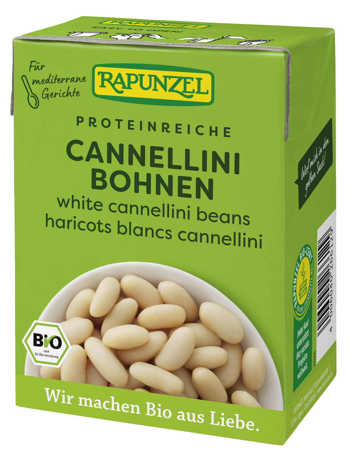 Weiße Cannellini Bohnen im Tetra Pak