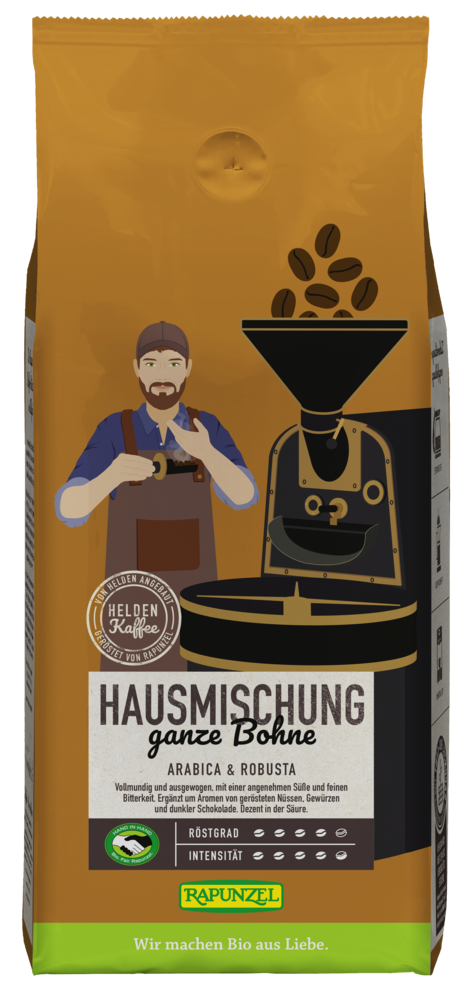 Heldenkaffee Hausmischung, ganze Bohne