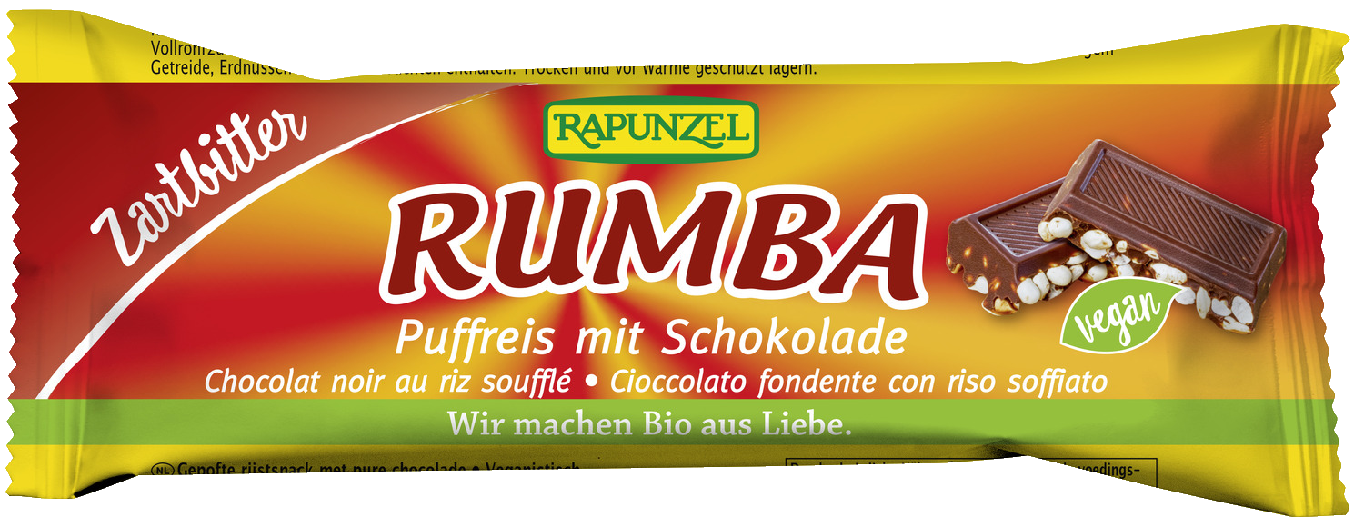 Rumba Puffreisriegel Zartbitter