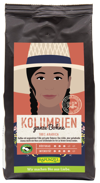 Heldenkaffee Kolumbien, ganze Bohne