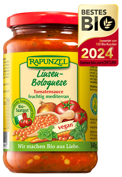 Tomatensauce Linsen-Bolognese, vegan