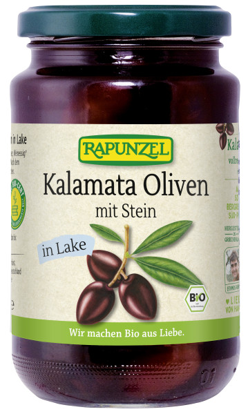 Oliven Kalamata violett, mit Stein in Lake